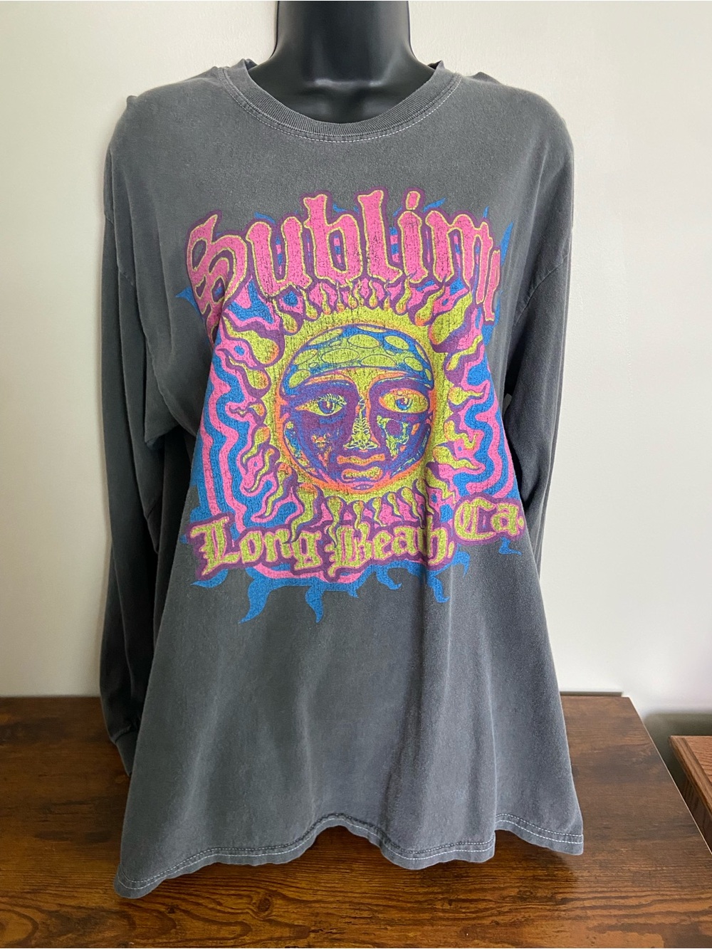 Sublime Dark Gray Graphic Long-Sleeve Tee
